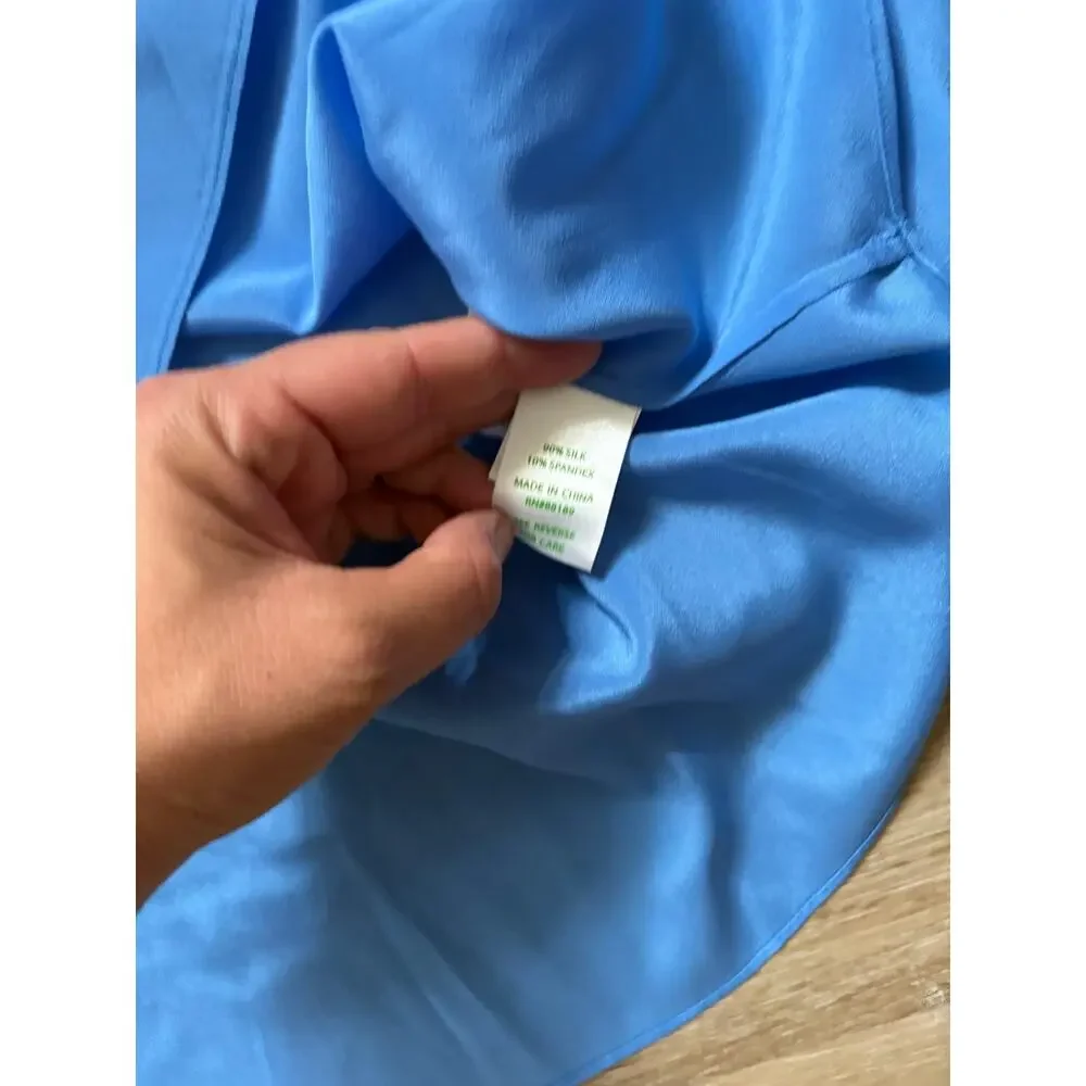 Lilly Pulitzer Adira Silk Off The Shoulder Top in the shade Bennet Blue